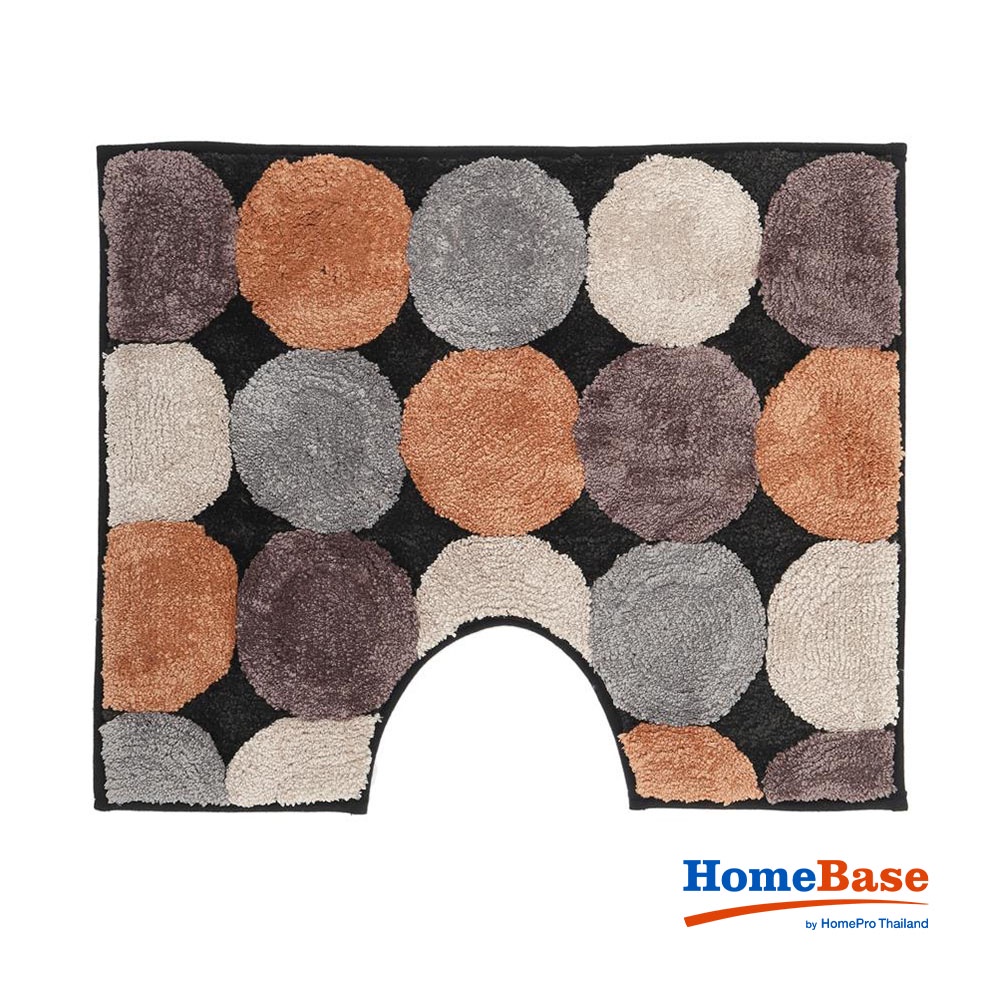 HomeBase HLS Thảm lót sàn lau chân phòng tắm Microfiber chống trượt REMY Thái Lan W50xH60xD1,5 màu nâu