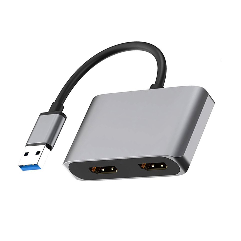 USB 3.0 To Dual HDMI-compatible Adapter Display Adapter For Windows 7/8/8.1/10