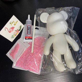 GẤU BEARBRICK ĐÍNH ĐÁ TRANG TRÍ HANDMADE DIY