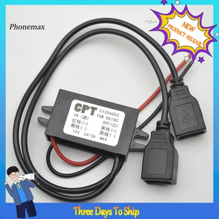 Bộ Chuyển Đổi Điện Thoại Từ 12v Sang 5v 3a Max Cho Xe Hơi