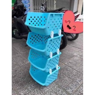 Kệ rổ nhựa 4 tầng đa năng