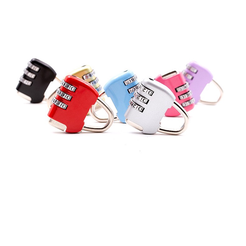 Ổ khóa mini, khóa hành lý 3 số ,  khóa mật khẩu hình túi siêu xinh