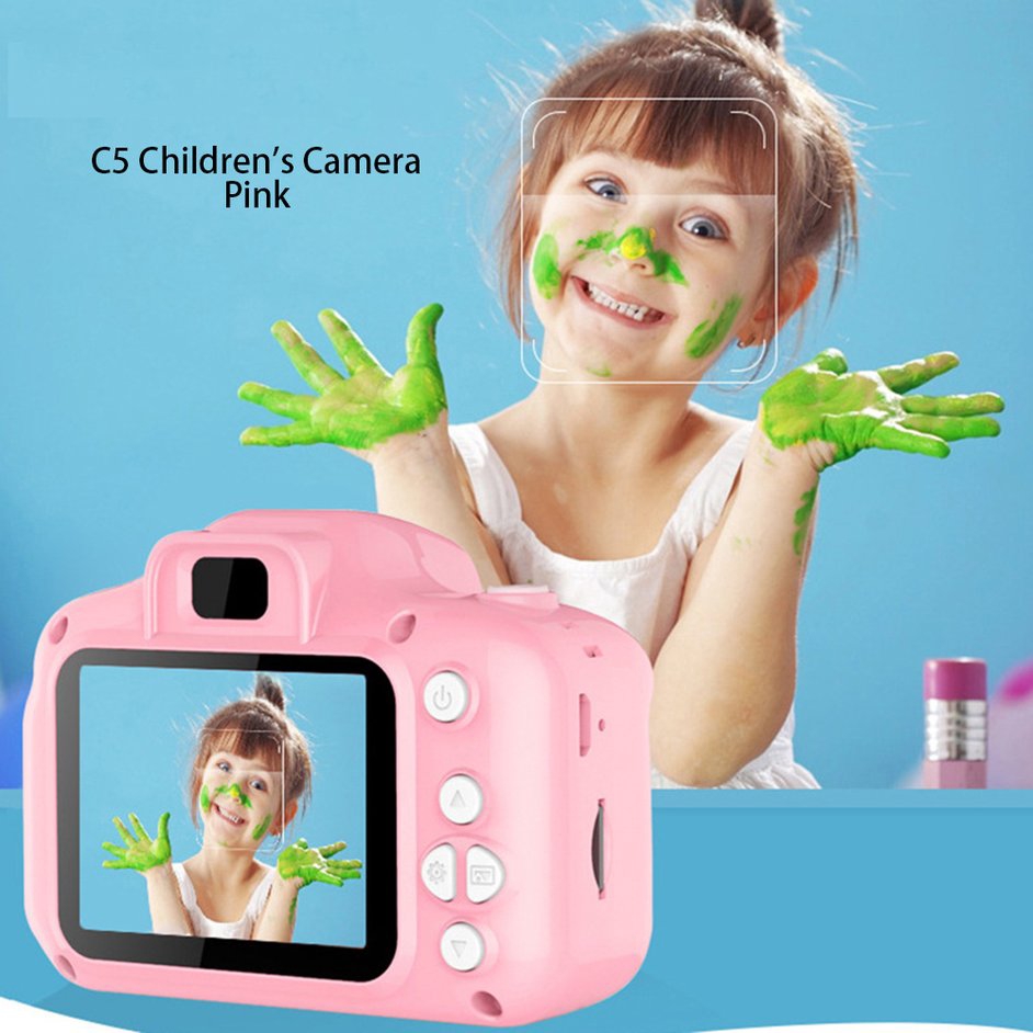 C5 Máy ảnh trẻ em Màn hình HD có thể sạc được Máy ảnh mini kỹ thuật số trẻ em Máy ảnh dễ thương Đồ chơi chụp ảnh ngoài trời Đạo cụ chụp ảnh ngoài trời