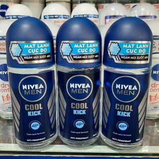 Lăn Khử Mùi Nivea Men Cool Kick Chai 50ml