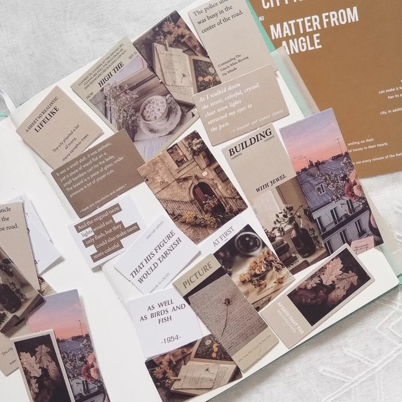 Set 15 sticker The City dùng trang trí bullet journal - ginandtonic