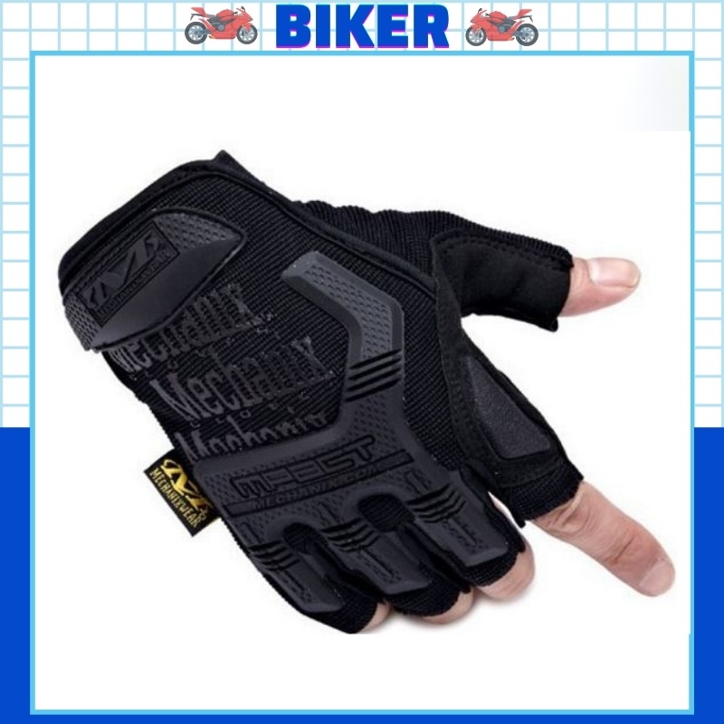 Găng tay nam, bao tay nam cụt ngón lái xe du lịch phượt Mechanix