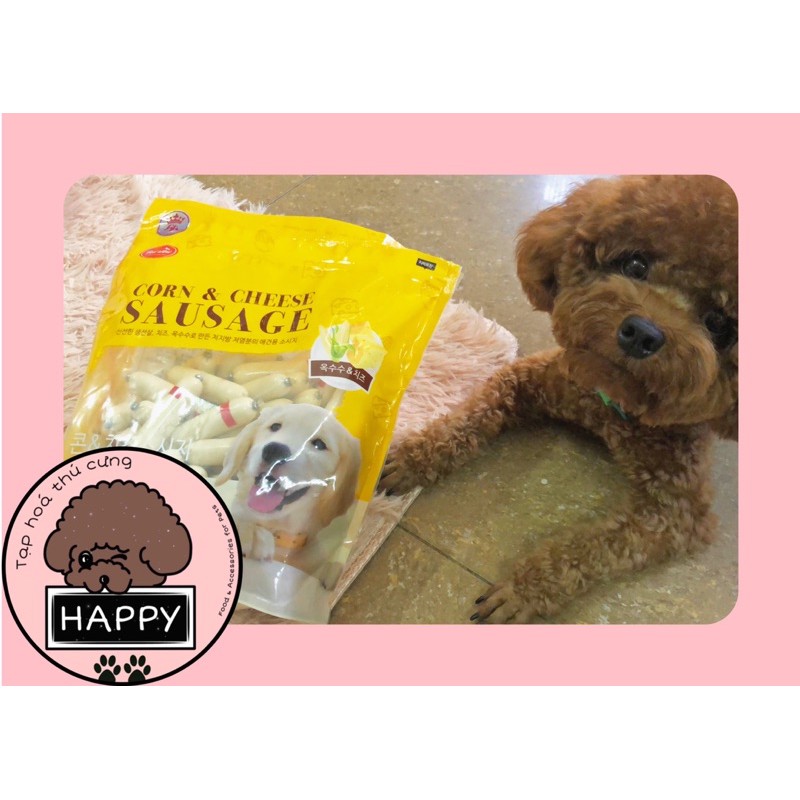 Xúc xích phô mai bắp BowWow cho chó [Ảnh thật][Có sẵn] - Bánh thưởng cho chó - Tạp Hóa Thú Cưng Happy