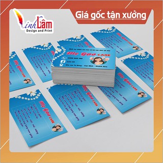 100 Danh thiếp (Card visit) 1 mặt loại I GIÁ RẺ theo yêu cầu