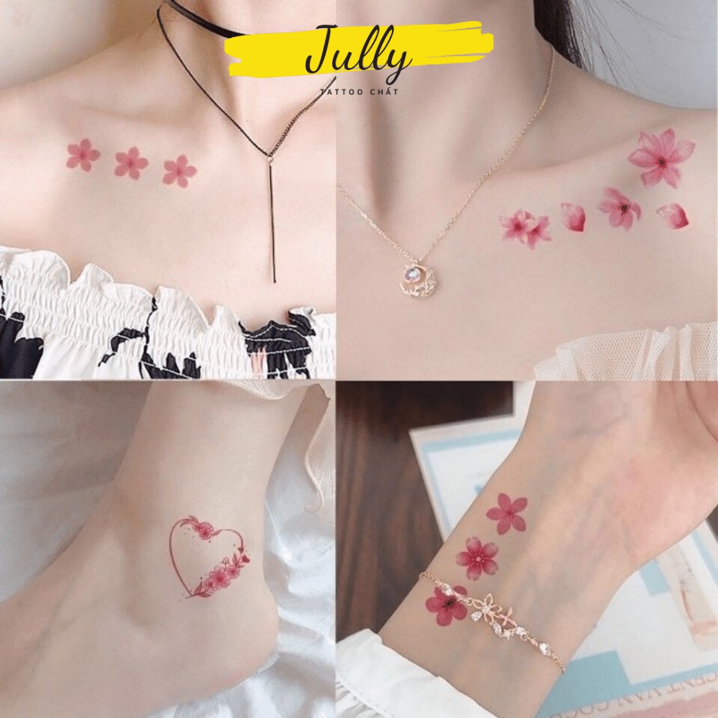 Hinh xăm dán mini chống thấm nước, xăm tạm thời combo 5 tấm theo chủ đề JULLY Tattoo chất