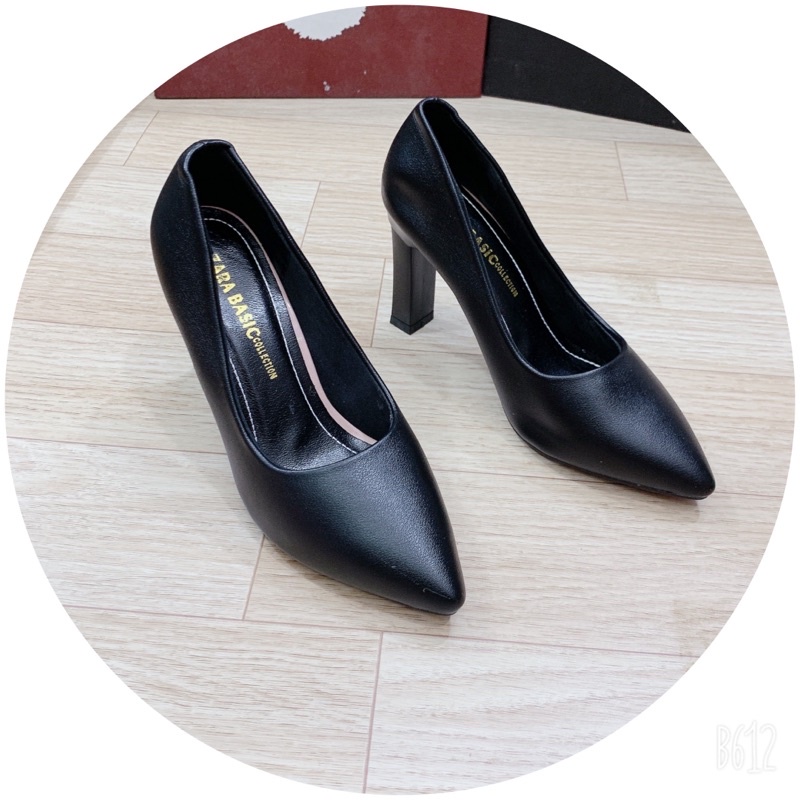 Giày cao gót 9 phân da lì cao cấp siêu êm mềm dễ đi-giày cao gót đế cao su