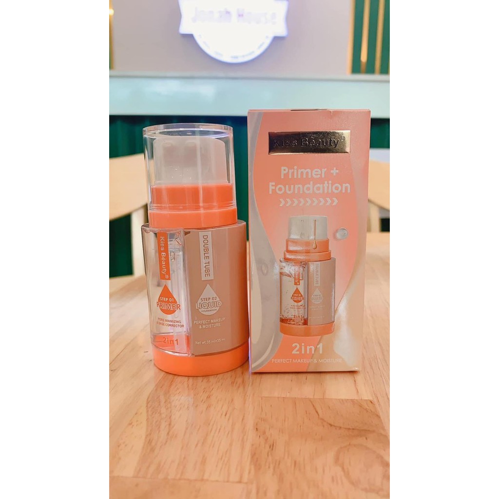 Kem lót + kem nền 2 trong 1 của kissbeauty dưỡng ẩm căng bóng | BigBuy360 - bigbuy360.vn