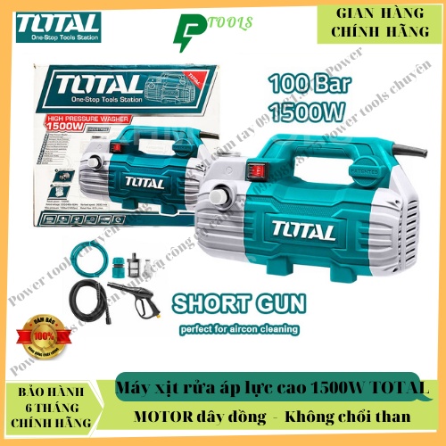Máy xịt rửa xe áp lực cao TOTAL TGT11236 motor từ không chỗi than 1500W Thiết bị vệ sinh xe Đánh bay bụi bẩn , bùn đất