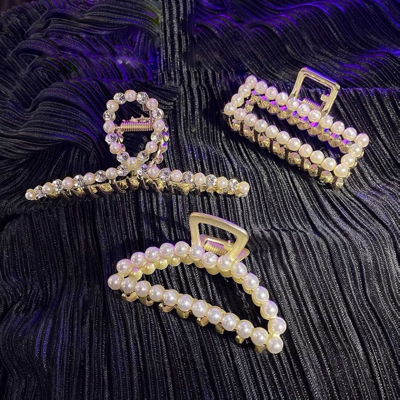 Kẹp tóc kim loại Hàn quốc đính đá