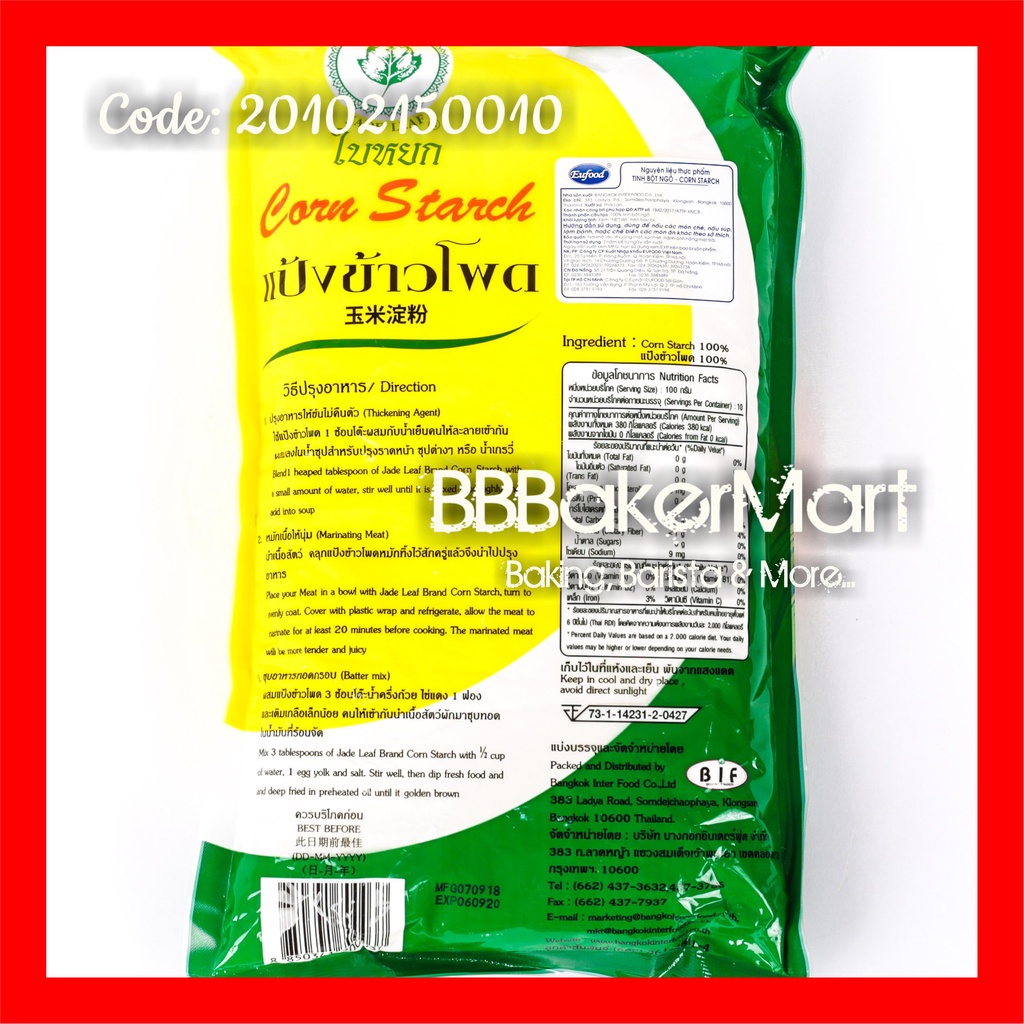 Gói LỚN 1KG - Tinh bột BẮP Thái Lan