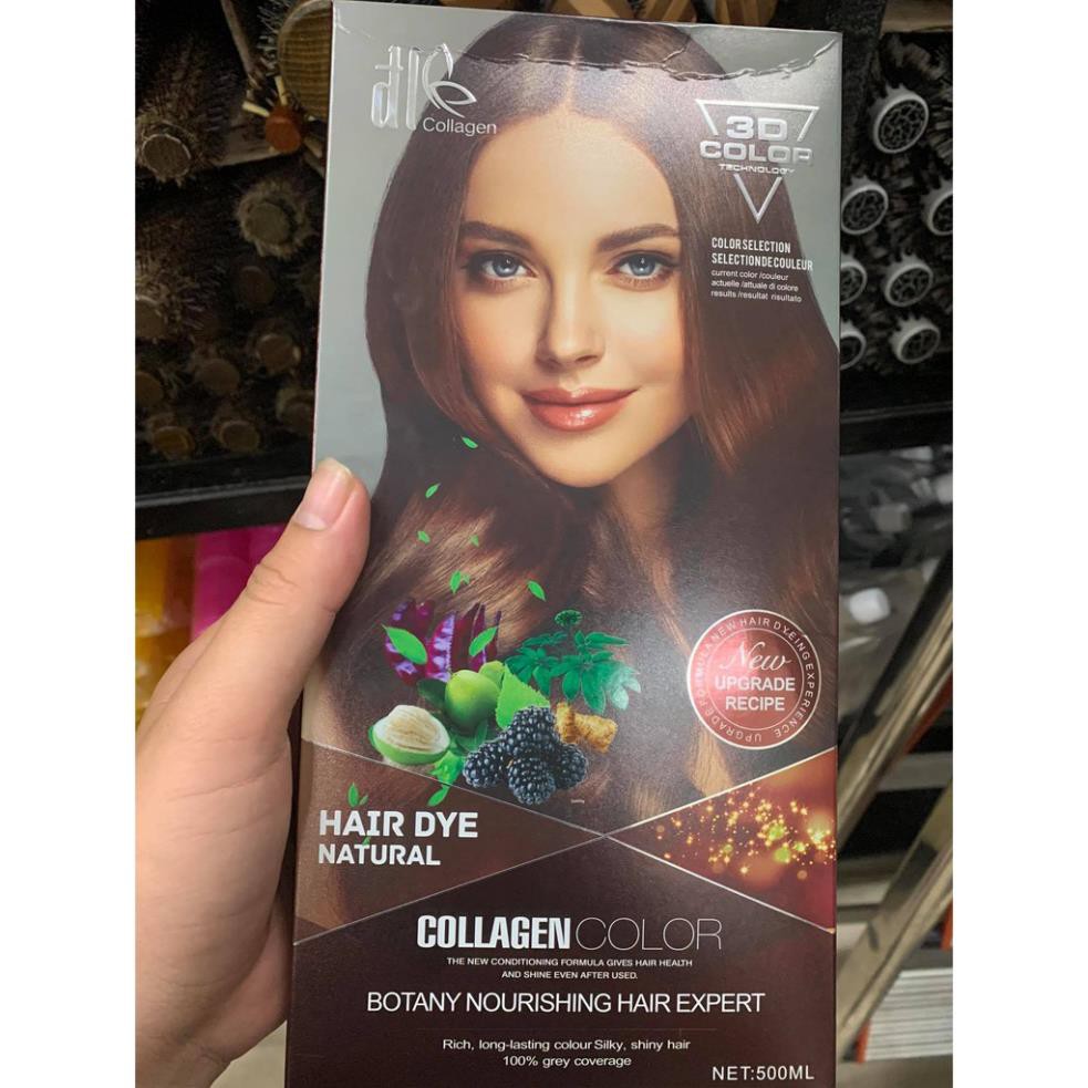 DẦU GỘI ĐEN VÀ GỘI NÂU THẢO DƯỢC ĐL COLLAGEN KHÔNG DÍNH DA ĐẦU 500ML | BigBuy360 - bigbuy360.vn