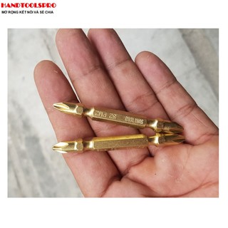 Mũi siết vít 2 đầu bake SURETORQ 1673-0302PTCP PH2x65mm (Vàng)