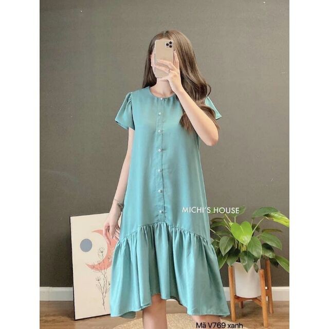 VÁY BẦU CÔNG SỞ DÁNG ĐUÔI CÁ CHẤT ĐŨI LỤA (freesize)