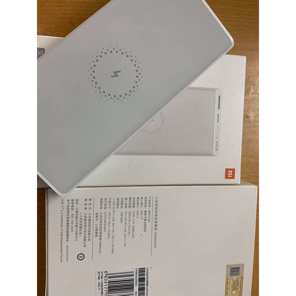 Sạc Dự Phòng Không Dây Xiaomi 10000mAh Lite WPB15ZM 10.000 Mah Sạc Nhanh Chính Hãng