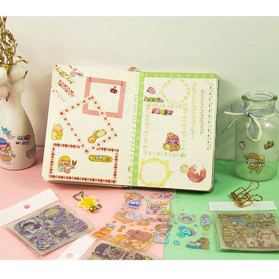 Bộ 20 Tấm Hình Dán Hoạt Hình Chống Thấm Nước