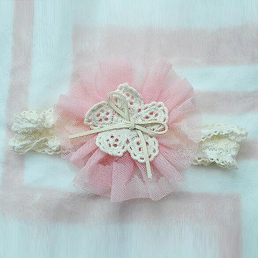 Băng Đô Đính Hoa Dễ Thương Cho Bé Gái