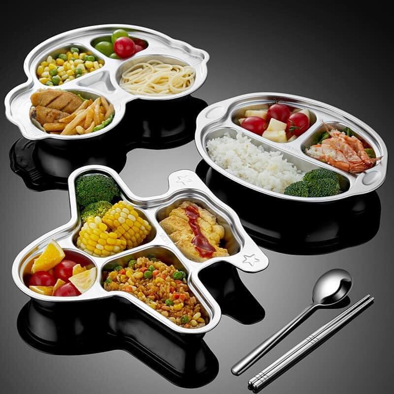 Khay cơm inox cho bé