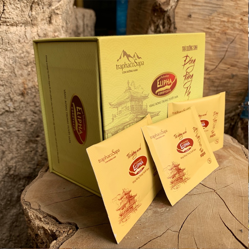 Trà Dưỡng Sinh Đông Trùng Hạ Thảo Sapa Traphaco Hộp 20 gói x 3g