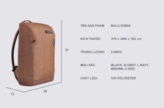 Balo laptop Simple Carry B2B05
