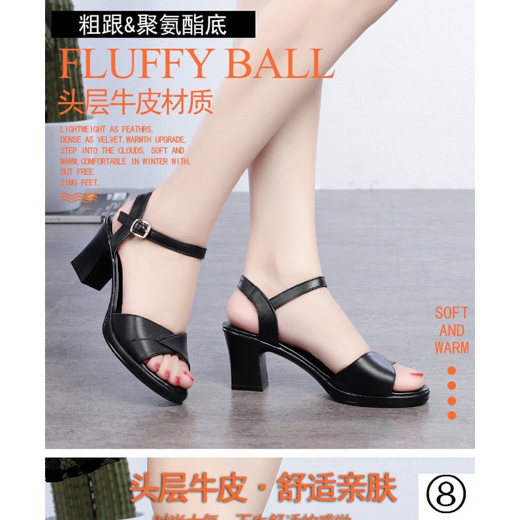 Hàng Mới Về Giày Sandal Cao Gót Đế Dày Mềm Mại Thoải Mái Thời Trang Mùa Hè 2022 Cho Phụ Nữ Trung Niên