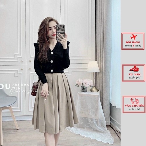 Áo len nữ viền bèo công sở ulzzang Hàn Quốc mùa thu đông