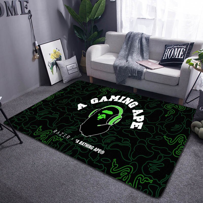 Bape Thảm Trải Sàn Phòng Khách / Ngủ Họa Tiết Rằn Ri Chống Trượt Dùng Làm Đạo Cụ Chụp Ảnh Cho Bé