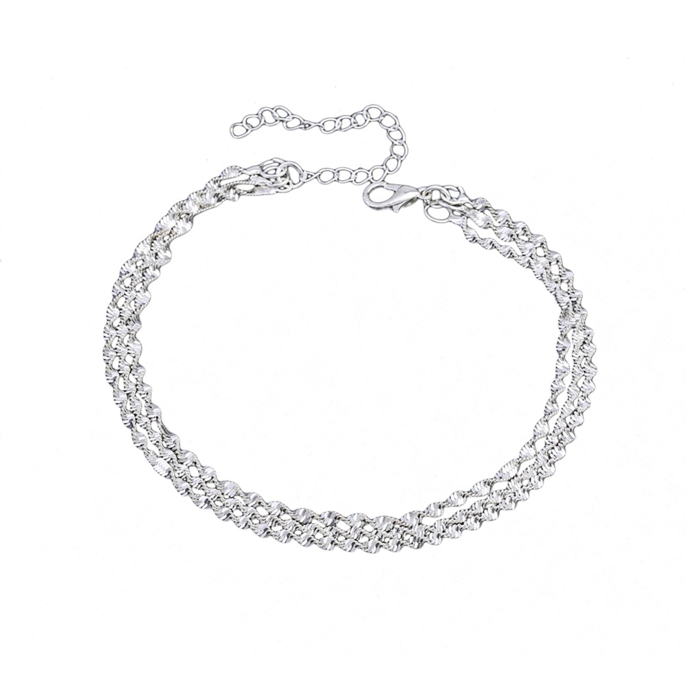 Lắc chân 3 lớp bằng hợp kim thời trang đơn giản cá tính