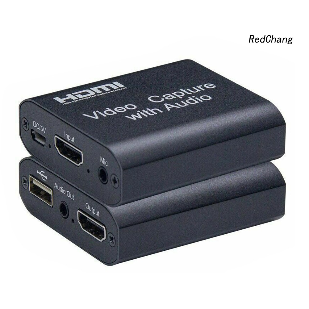 -SPQ- 1080P 30Hz HDMI Video Capture Audio Card Game Home Office Recorder with Loop