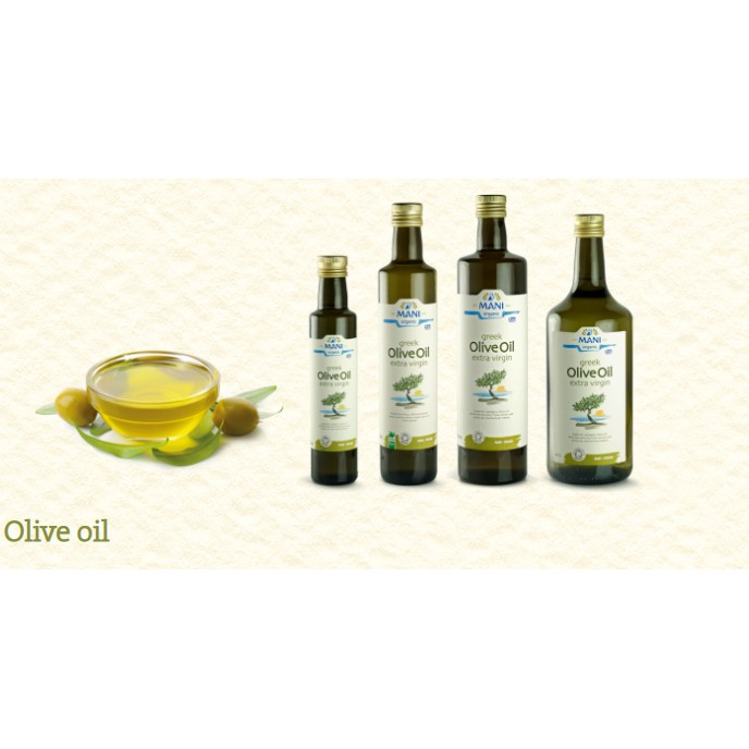 Dầu Extra Virgin Olive hữu cơ Mani 250ml/ 500ml/ 1lit Organic Extra Virgin Olive Oil