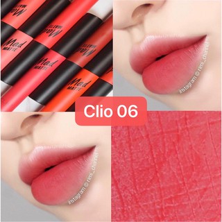 💋son nước clio mad matte liquid lip 06 red halo💋