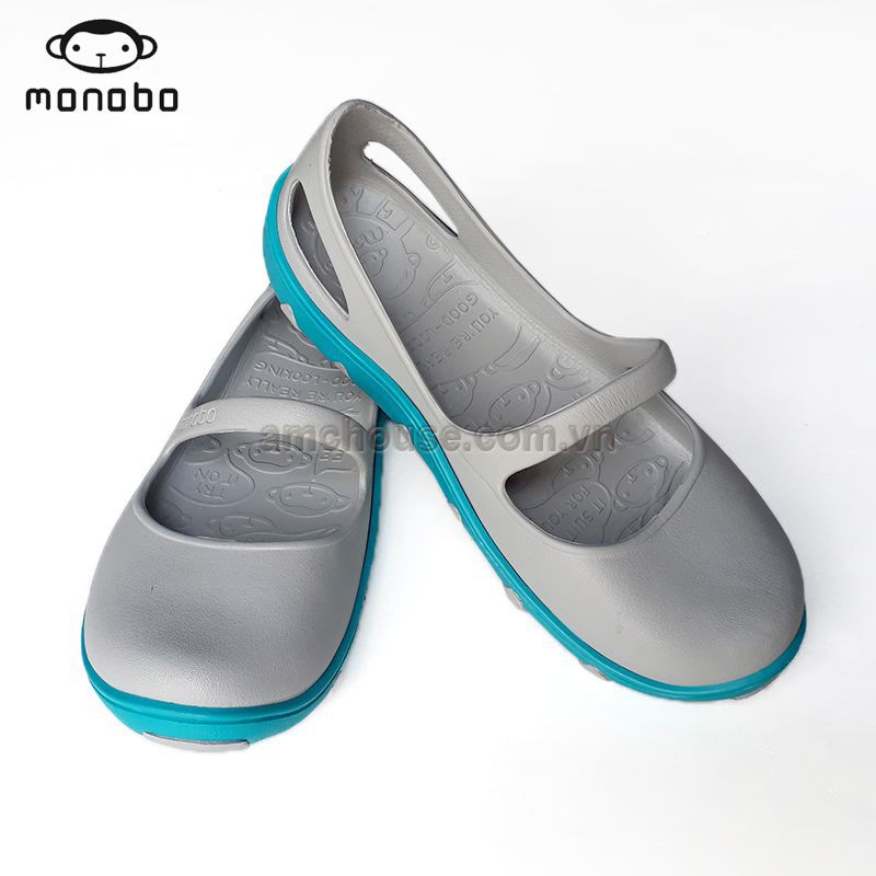Giày đúc Thái Lan đi mưa MONOBO - TAMMY - xám đế xanh | BigBuy360 - bigbuy360.vn