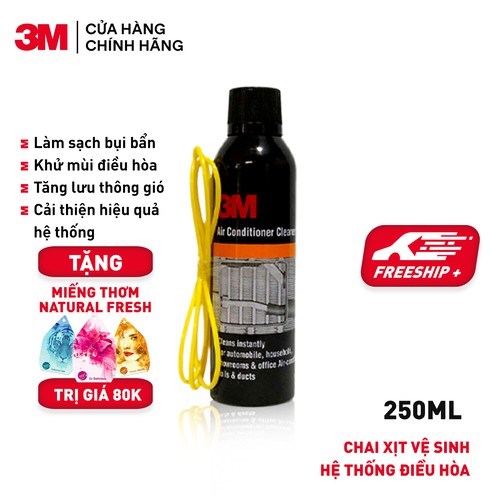 Dung Dịch Vệ Sinh Dàn Lạnh Ô Tô 3M Air Conditioner Cleaner Foam 250ml Tặng miếng thơm - Voucher giảm 20k đơn 299k