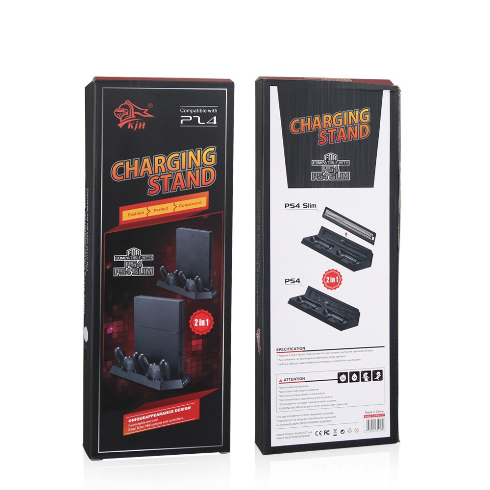 Đế đứng có quạt kèm dock sạc cho máy PS4 thường và PS4 slim