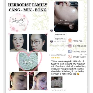 Mặt nạ giảm mụn căng bóng mịn trắng da kiềm dầu se lỗ chân lông HERBORIST FAMILY mask