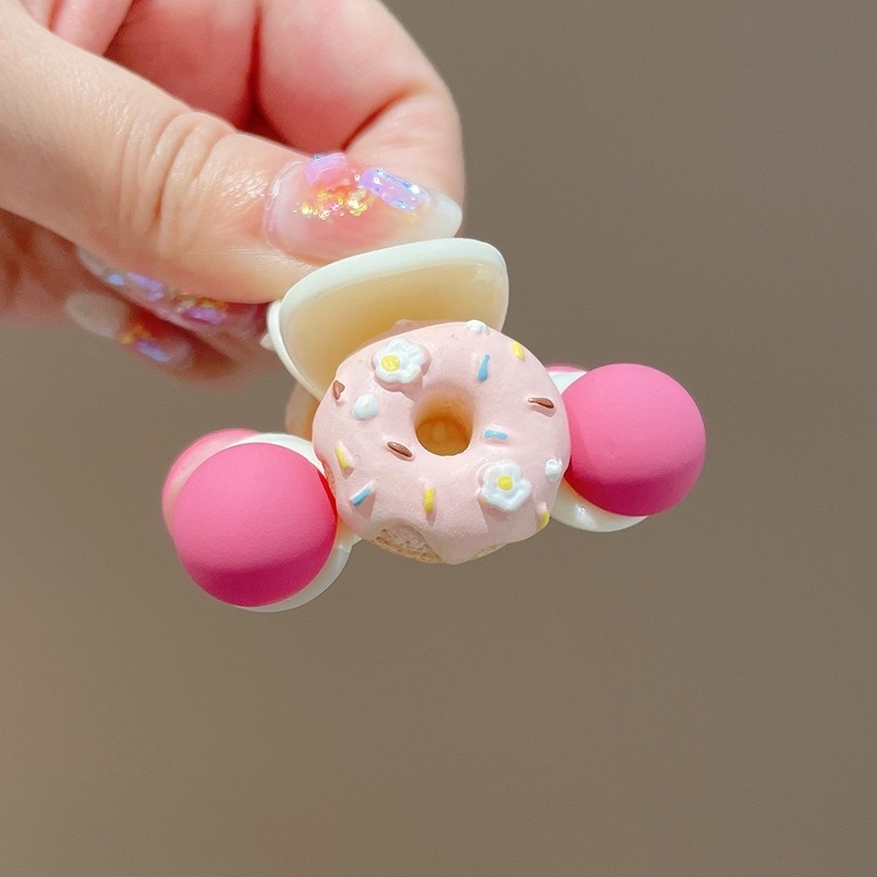 Kẹp Tóc Hình Bánh Donut Nhỏ Nhắn Dễ Thương Xinh Xắn Dành Cho Bé Gái