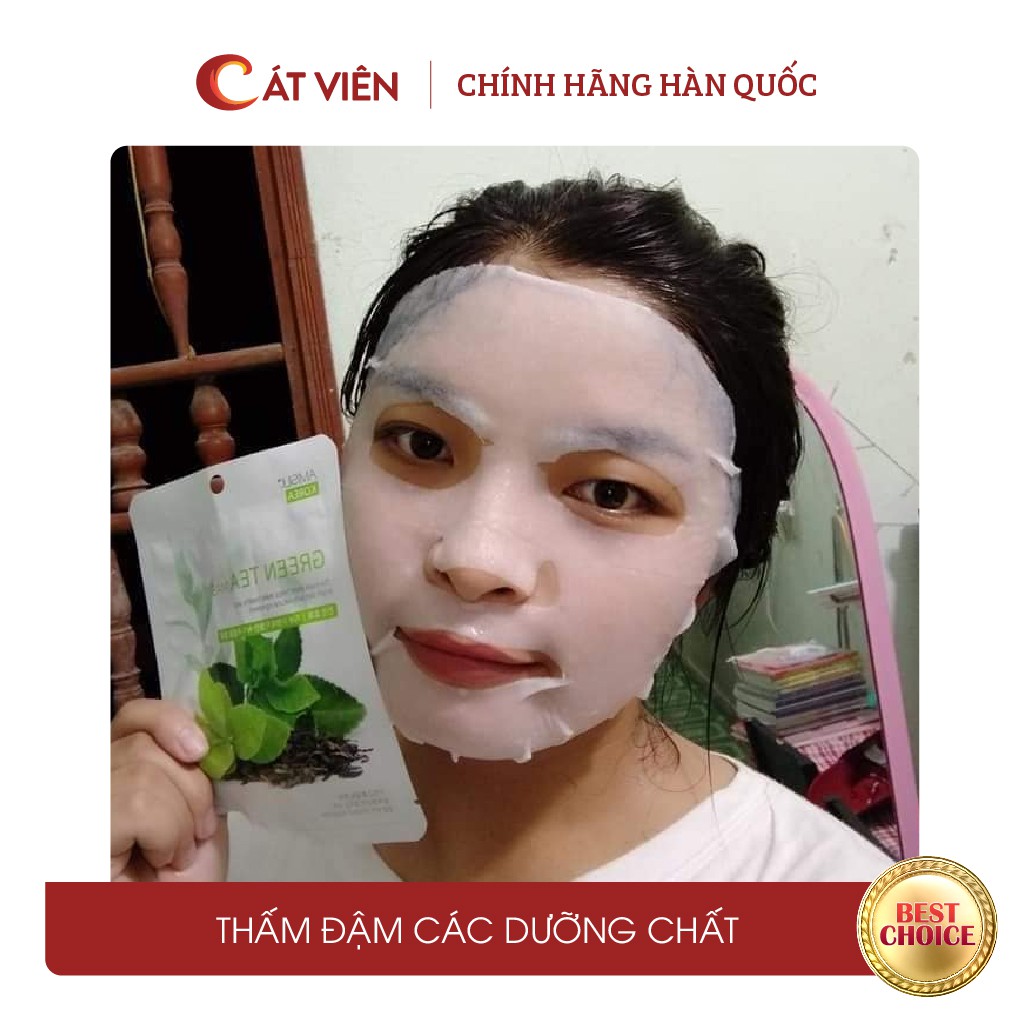 Mặt nạ dưỡng ẩm dưỡng trắng Amisilk, mờ thâm sạm ngăn ngừa nám, tàn nhang, chăm sóc da chuyên sâu Hàn Quốc - 1 miếng