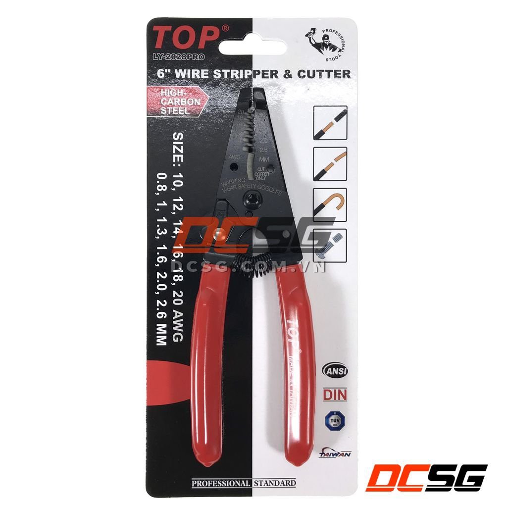 Kìm tuốt dây điện 6&quot; cao cấp TOP LY-2028PRO | DCSG