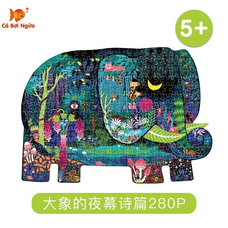 Đồ chơi xếp hình, Bộ xếp hình 280 mảnh Mideer - Elephant Dream - Voi ma mút