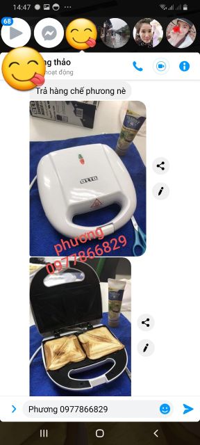 Máy nướng bánh mì kẹp OTTO⚡HÀNG LOẠI 1⚡ máy nướng OTTO 4in1 Thái Lan nhiều ngăn đa năng