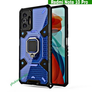 Ốp lưng Redmi Note 10 Pro TỔ ONG NHẪN IRING KIỂU DÁNG UAG CHỐNG SỐC CAO CẤP