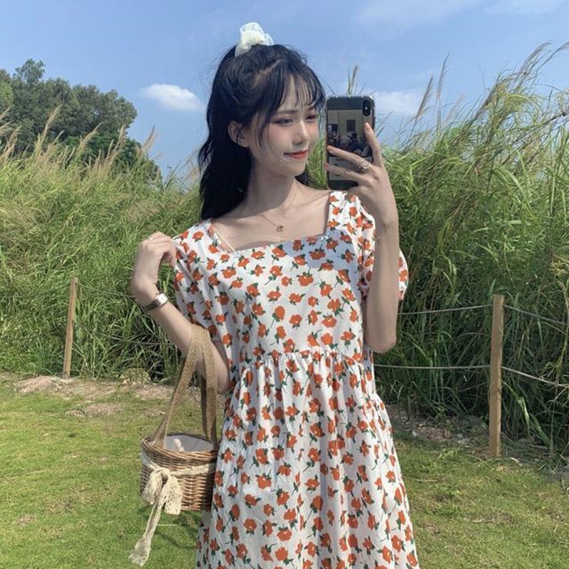 Váy Đầm Hoa Dáng Baby Doll Bánh Bèo Sang Chảnh Nữ Tính Phong Cách Hàn Quốc Cao Cấp DOLL | BigBuy360 - bigbuy360.vn