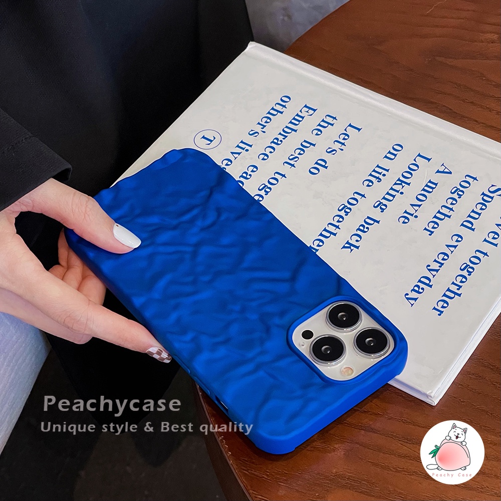 Ốp Điện Thoại TPU Mềm Đính Lá Thiếc Màu Xanh Dương Kelin Thời Trang Cho iPhone 14 13 11 12 Pro Max Xr Xs Max 7 8Plus 13mini