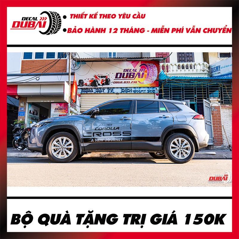 Tem Dán Sườn + Nắp Capo xe Corolla Cross