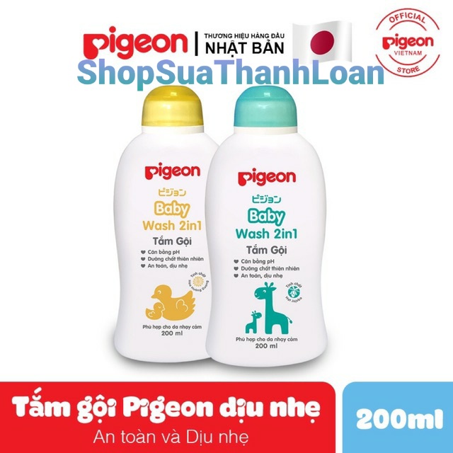 Sữa tắm và gội Pegion 2 trong 1 loại 200ml Sunflower