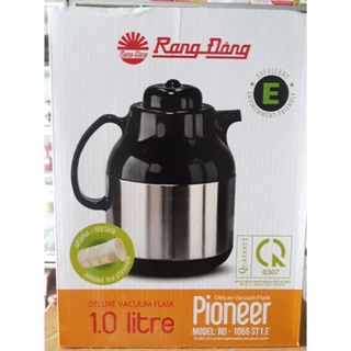 Phích pha trà Rạng Đông đen pha inox