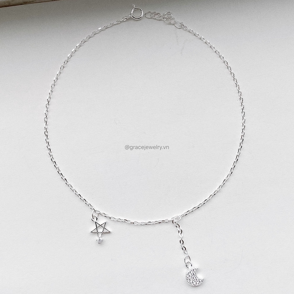 Lắc chân Trăng sao rơi Theia - Grace Jewelry